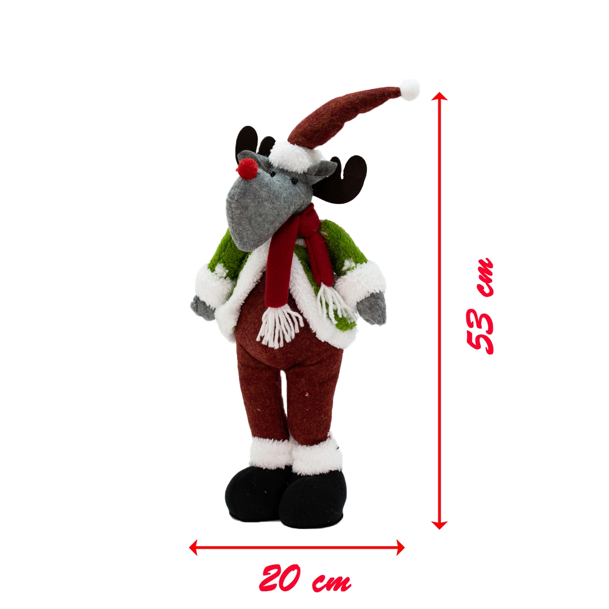 Boneco Enfeite decorativo De Natal Rena alce Natalino 53 cm