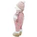 Boneco Natal Boneca de Neve Rosa Natalina 44,5cm