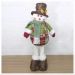 Boneco Natal Boneco De Neve Tecido Xadrez Perna Ajustável 45cm