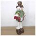 Boneco Natal Boneco De Neve Tecido Xadrez Perna Ajustável 45cm
