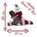 Boneco Natal Decorativo Boneco De Neve Tecido Xadrez 34cm