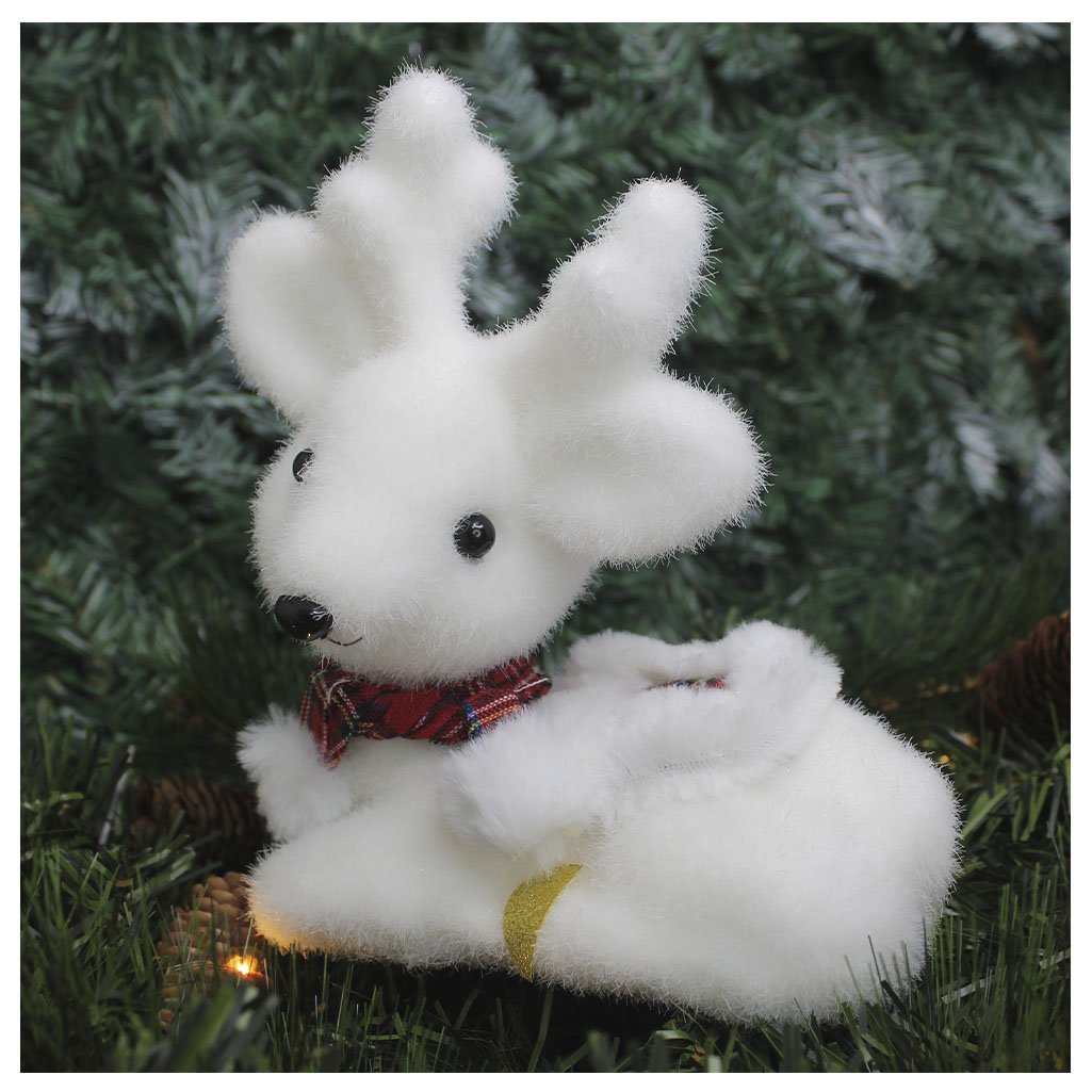 Boneco Natal Enfeite Natalino Rena Felpuda 20cm