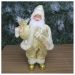 Boneco Natal Papai Noel Com Presente Natalino Dourado 30cm