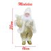 Boneco Natal Papai Noel Com Presente Natalino Dourado 30cm