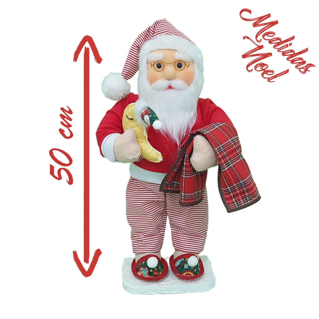Boneco Natal Papai Noel Dorminhoco Natalino 50cm