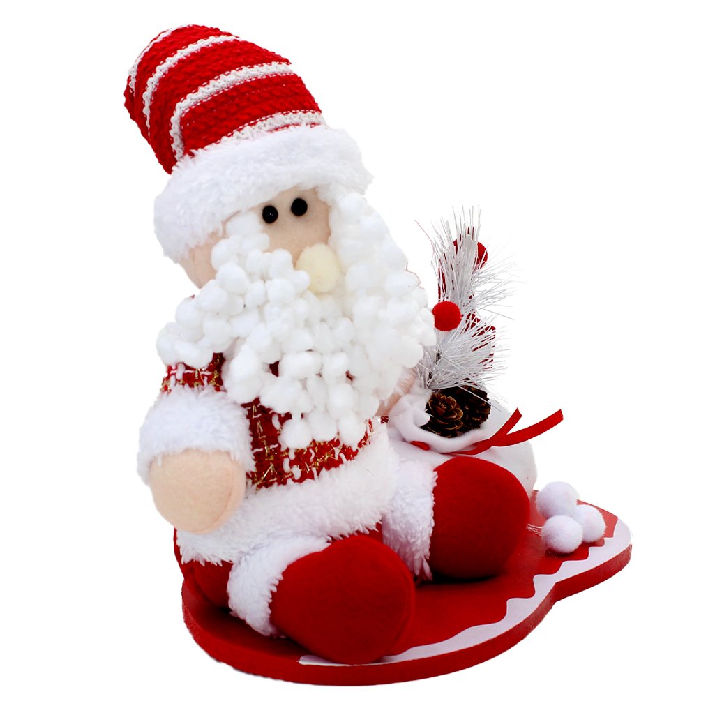 Boneco Natal Papai Noel Enfeite Tecido 39cm
