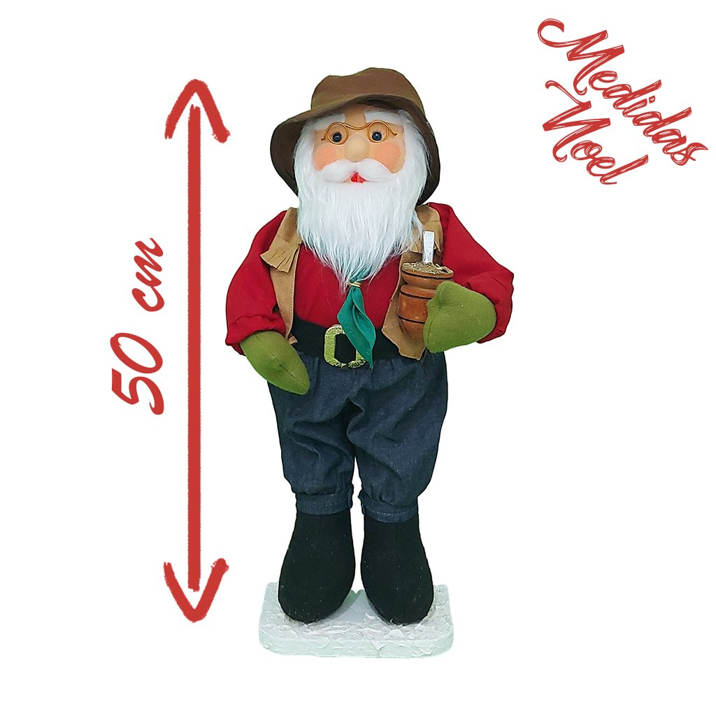 Boneco Natal Papai Noel Gaúcho 50cm