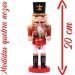 Boneco Natal Papai Noel Madeira Quebra Nozes Tambor 20cm