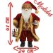 Boneco Natal Papai Noel Sommelier Tecido 41cm