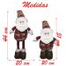 Boneco Natal Papai Noel Tecido Xadrez Perna Ajustável 44cm