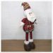 Boneco Natal Papai Noel Tecido Xadrez Perna Ajustável 44cm