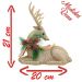 Boneco Natal Rena Natalina Glitter Dourado 21cm
