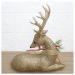 Boneco Natal Rena Natalina Glitter Dourado 21cm