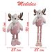 Boneco Natal Rena Rosa Natalina Perna Ajustável 90cm