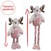 Boneco Natal Rena Rosa Natalina Perna Ajustável 90cm