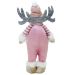 Boneco Natal Rena Rosa Natalina Tecido 44,5cm