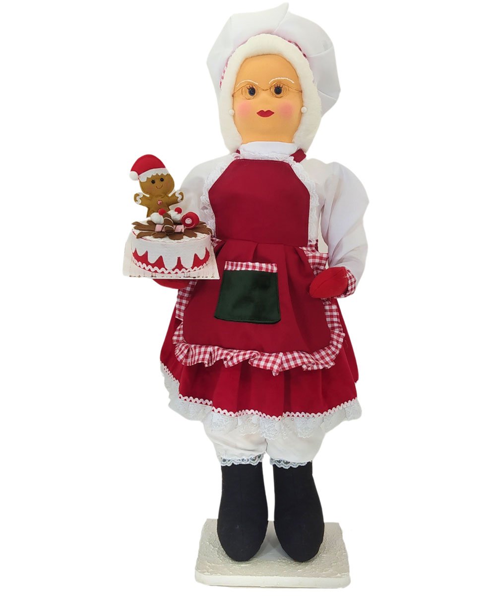 Boneco Natalino Mamão Noel Confeiteira Chefe De Cozinha 90cm