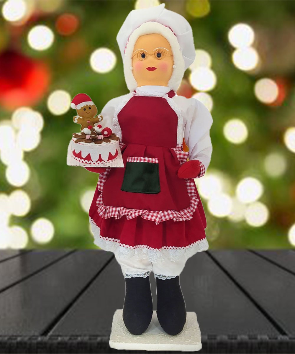 Boneco Natalino Mamão Noel Confeiteira Chefe De Cozinha 90cm