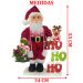 Boneco Natalino Papai Noel Ho Ho Ho Saco Com Presentes 55cm