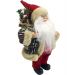 Boneco Papai Noel Com Casaco Enfeite Saco De Presentes 36cm