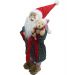 Boneco Papai Noel Pijama Roupão Decoração Com Ursinho 50cm