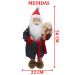 Boneco Papai Noel Pijama Roupão Decoração Com Ursinho 50cm