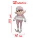 Boneco Pendente Natal Duende Papai Noel Rosa 33cm