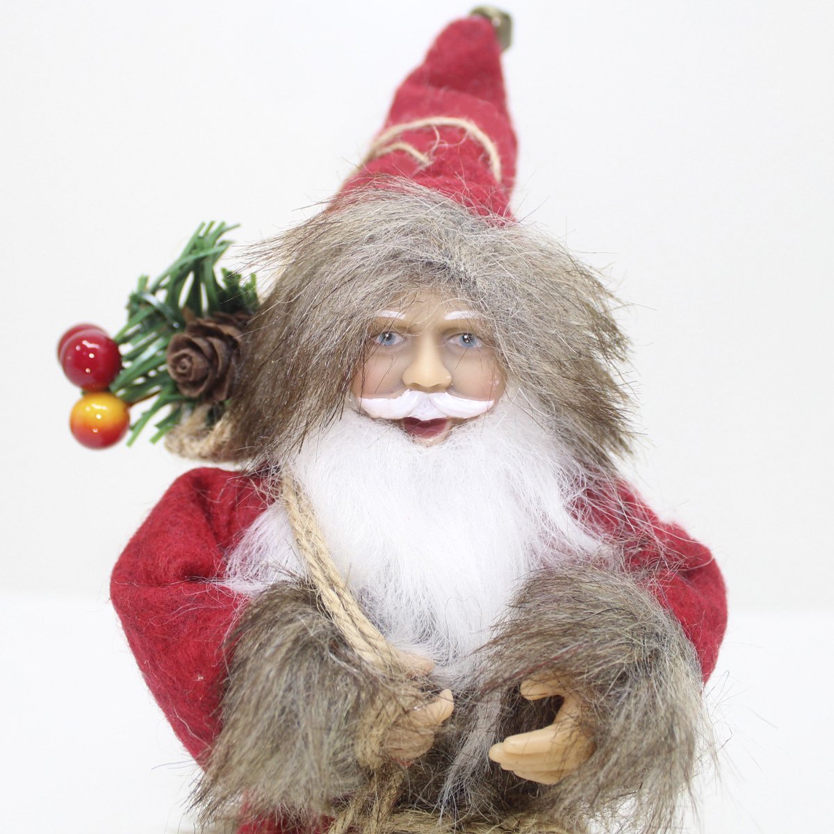 Boneco Pendente Papai Noel Tradicional Casaco Enfeite 20cm