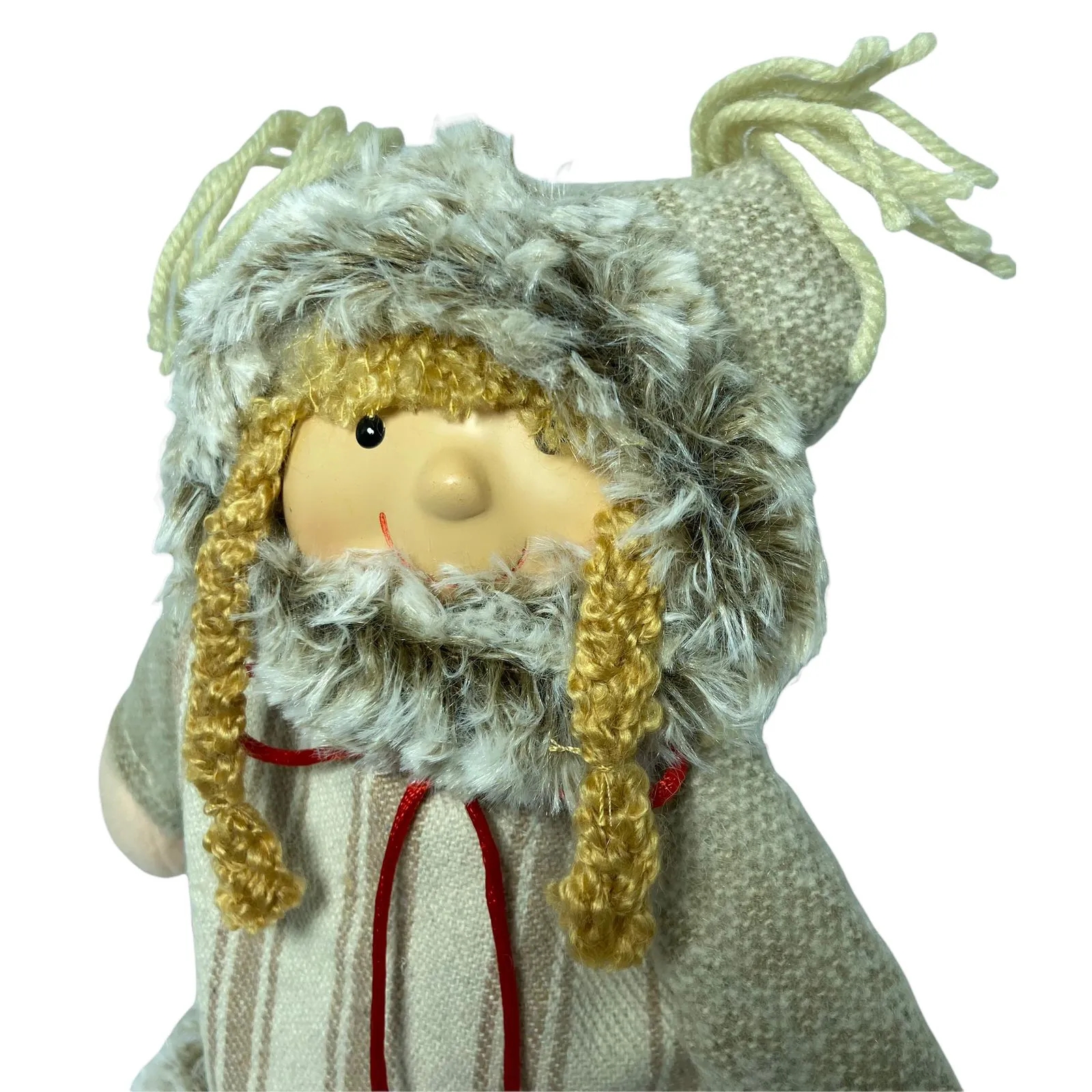 Boneco de Pelúcia Menina Natalino Enfeite de Natal 40cm