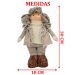 Boneco de Pelúcia Menino Natalino Enfeite de Natal 30cm