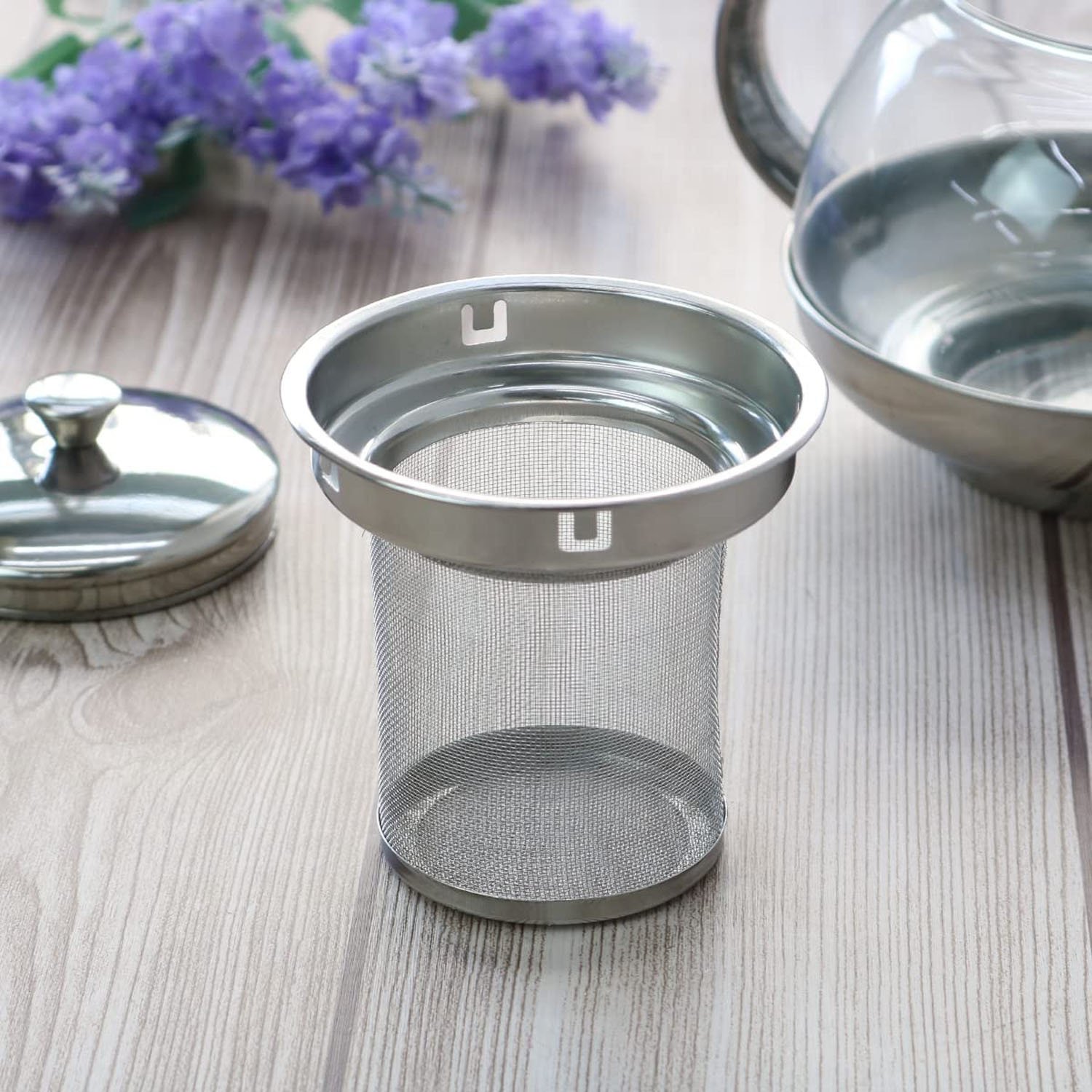 Bule Para Chá Com Infusor Vidro/Inox 800ML