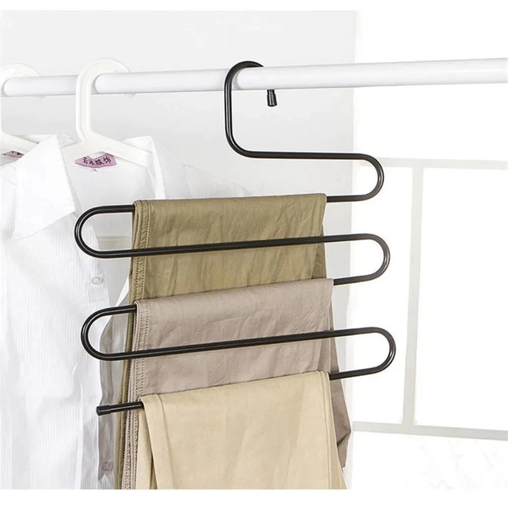 Cabide para 5 Calças Multifuncional Metal Resistente 
