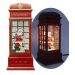 Cabine Telefone Inglês Papai Noel Natal Dog Musical De 26cm