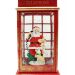 Cabine Telefone Inglês Papai Noel Natal Dog Musical De 26cm