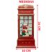 Cabine Telefone Inglês Papai Noel Natal Dog Musical De 26cm