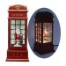 Cabine Telefone Inglês Papai Noel Natal Musical LEDs De 26cm