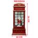 Cabine Telefone Inglês Papai Noel Natal Musical LEDs De 26cm