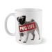 Caneca Pet Ceramica Pug Life 320ml 