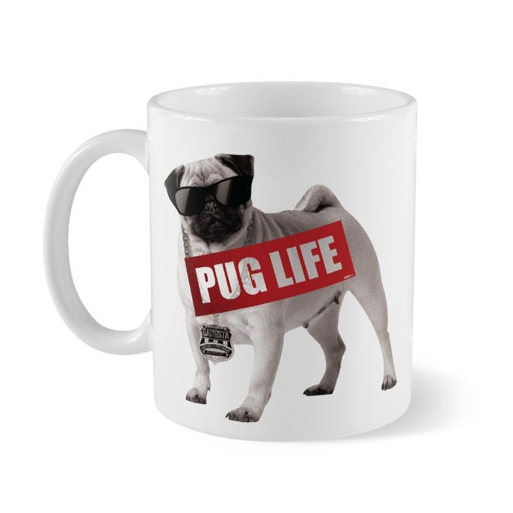 Caneca Pet Ceramica Pug Life 320ml 