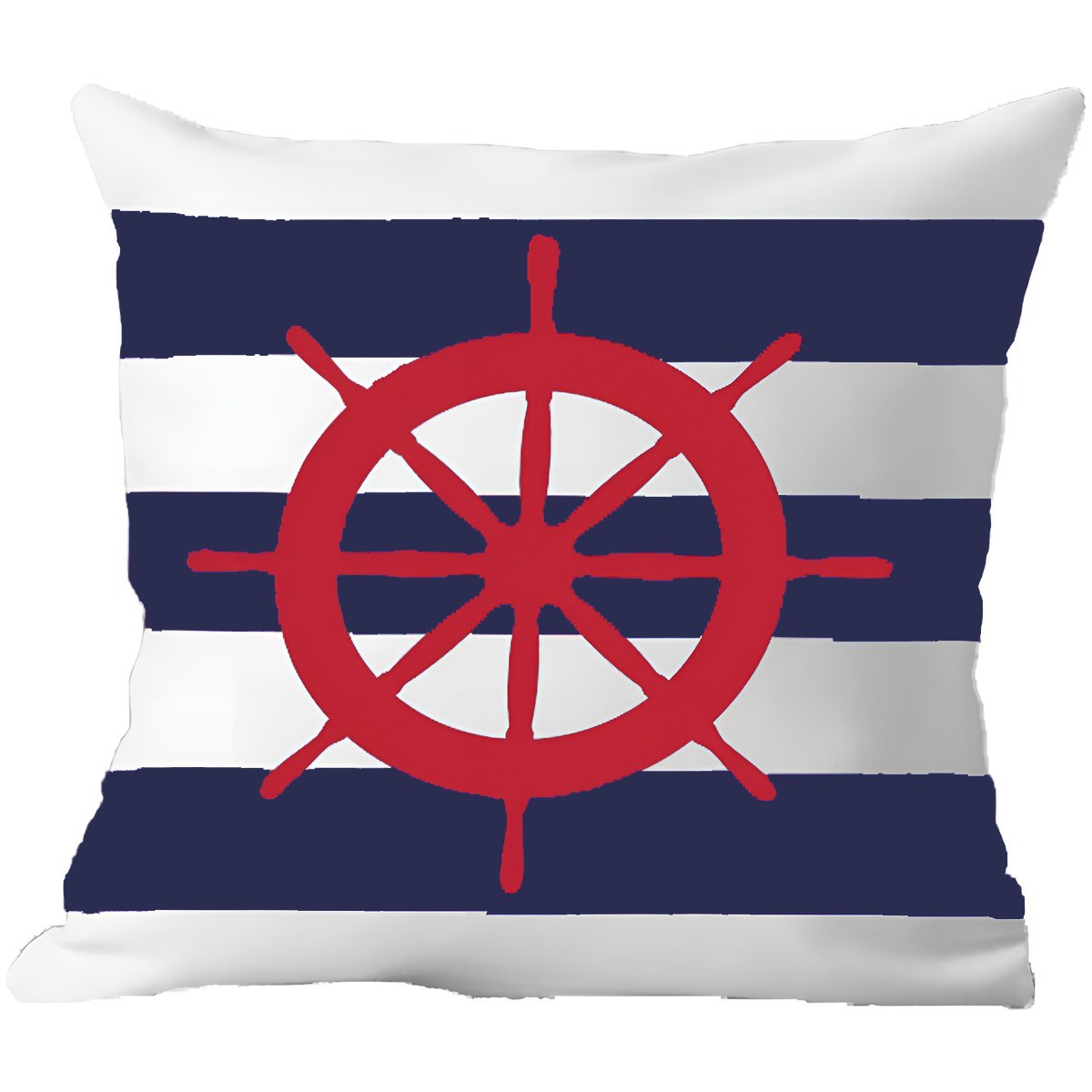 Capa De Almofada Timão Vermelho Navegação Marítima 50X50cm