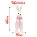 Casal De Coelhos De Páscoa Decoração Coelhinhos Românticos 60cm