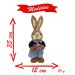 Casal De Coelhos De Páscoa Decoração Enfeite Coelhinhos - 35cm