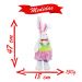 Casal De Coelhos De Páscoa Decoração Enfeite Coelhinhos - 47cm