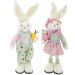 Casal De Coelhos De Páscoa Decoração Enfeite Coelhinhos - 48cm