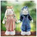 Casal De Coelhos De Páscoa Decoração Enfeite Coelhinhos - 55cm