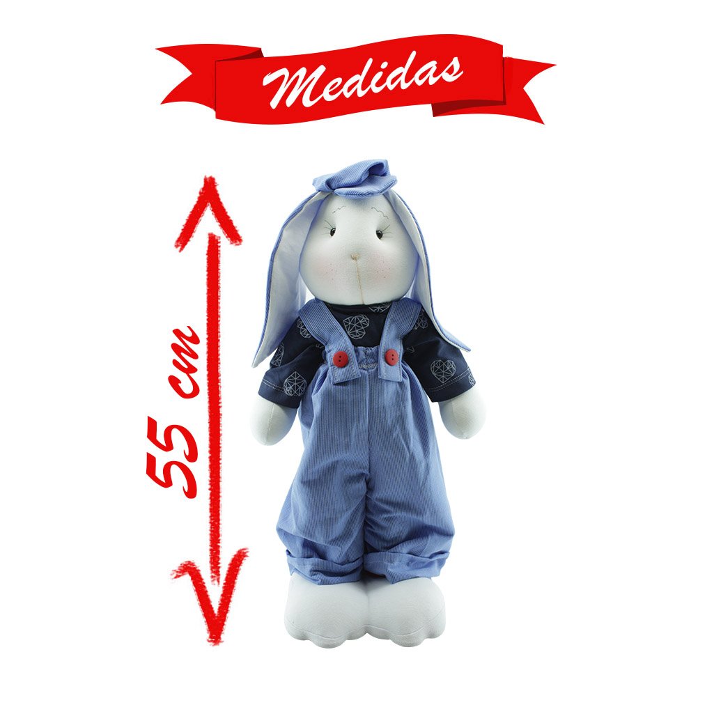 Casal De Coelhos De Páscoa Decoração Enfeite Coelhinhos - 55cm