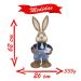 Casal De Coelhos De Páscoa Decoração Enfeite Coelhinhos - 62cm