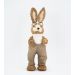 Casal De Coelhos De Páscoa Decoração Enfeite em Palha Coelhinhos 43cm