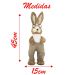 Casal De Coelhos De Páscoa Decoração Enfeite em Palha Coelhinhos 43cm