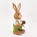 Casal De Coelhos De Páscoa Decoração Palha Artesanal 43cm
